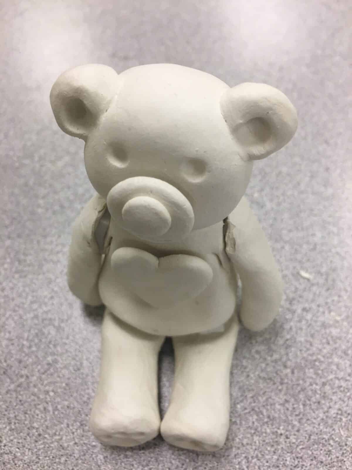 A teddy bear clay