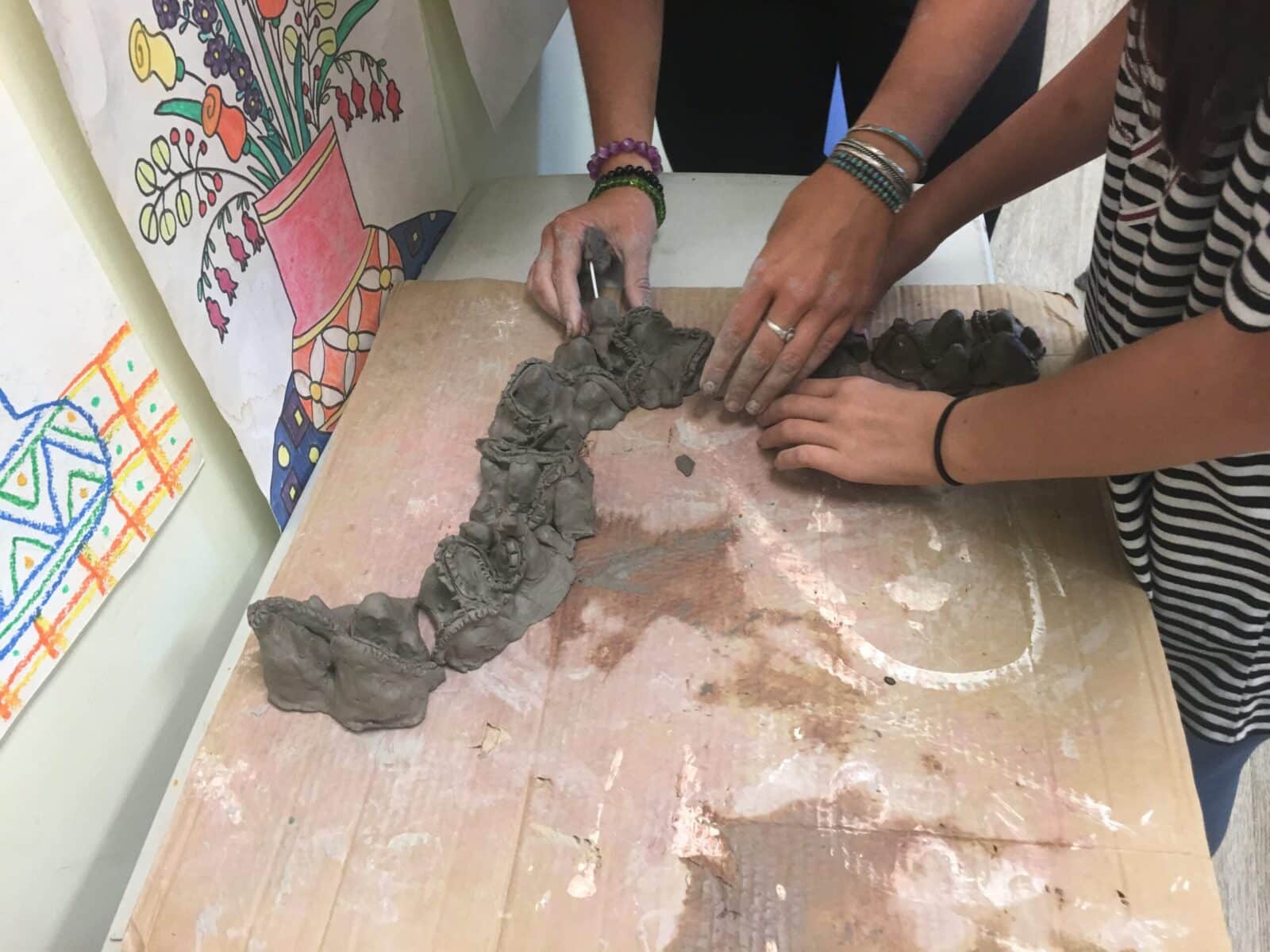 Building Mountain ranges using clay