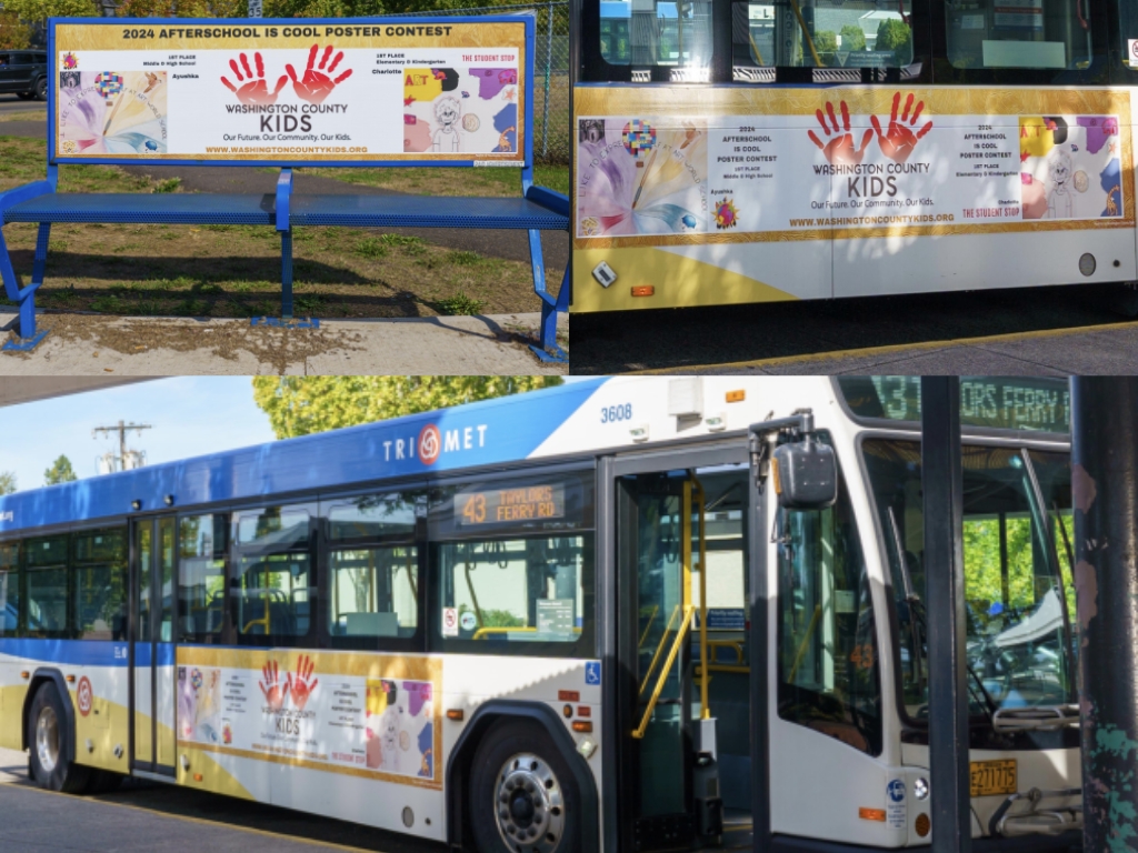 Students Shine on Trimet Buses and Benches